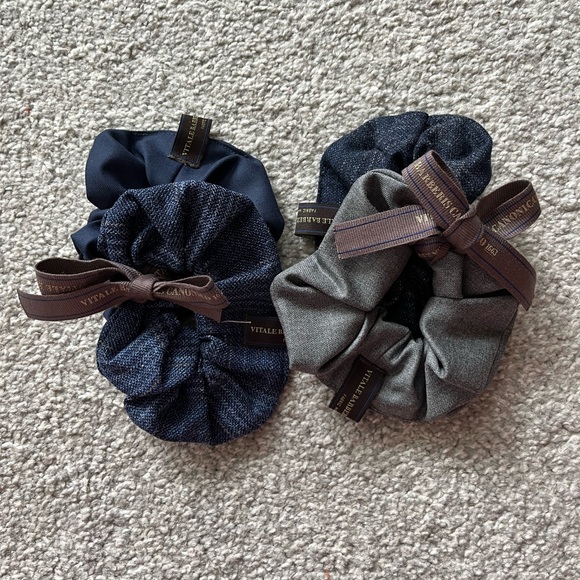 NWT Luxury Italian Fabric Scrunchies. Brand is Vitale Barberis Canonico - Picture 2 of 3
